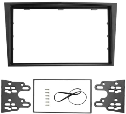 Universal Radio Marco Ajuste para Opel Corsa C Agila Astra G Combo C Vivaro Vectra C Radio de Coche Fascia Doble 2 DIN Dash Kit Marco Marco de para Radio Coche(Black)