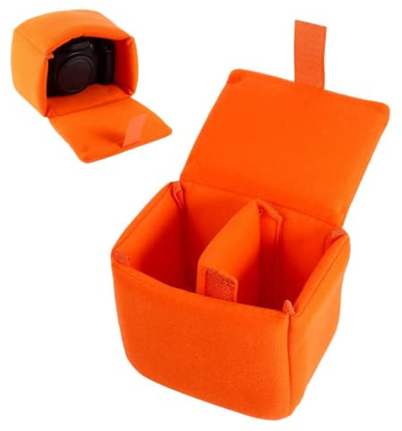 Digitalkamera Tasche, Kamera Tasche Insert Pad Stoßfest Schutz Pad Tasche Kamera Tasche Zubehör für Fotografie(Orange)