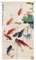 Ofat Home Rideau de porte à peinture à l'encre chinoise, carpes koï, tapisserie porte-chance japonaise, pour décoration murale, chambre à coucher, séparation, cuisine, salle de bain, 85 x 150 cm