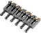 Dilwe Sattel für E-Gitarre, 6 Roller Bridge Sattel für Strat Tele E-Gitarre 4 Farben(Schwarz)E-Gitarren-Zubehör