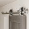 1.2M (4FT) Acier Inoxydable Rail Porte Coulissante, Quincailleri Kit de Rail Pour Porte en Bois Simple