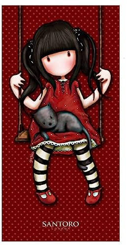 Halantex Santoro Strandtuch rot für Mädchen aus Altalena 70 x 140 cm GORJUSS 100% Baumwolle - Beach Towel - Original Offizielles Produkt