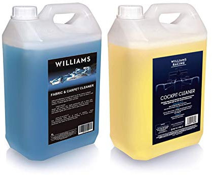 Williams Racing 5L Fabric and Carpet Cleaner and 5L Cockpit Cleaner