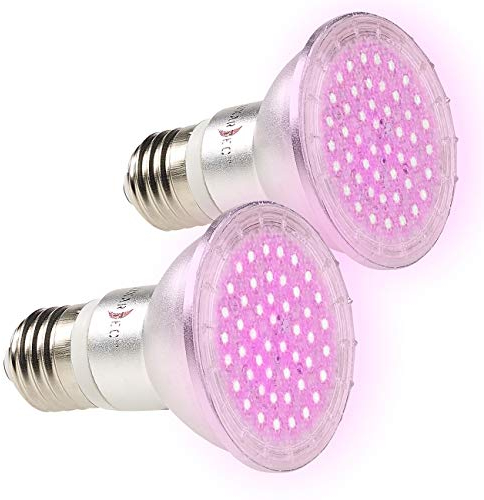 Lunartec Blumenlampe: 2er-Set LED-Pflanzenlampen mit je 48 LEDs, 50 Lumen, E27 (Grow, Pflanzen, Tageslichtlampe)