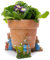 Potty Feet Beatrix Potter Peter Rabbit & Mrs Rabbit Figures Plant Pot Feet - Planter Support - Handmade Decorative Ornaments - 3pcs