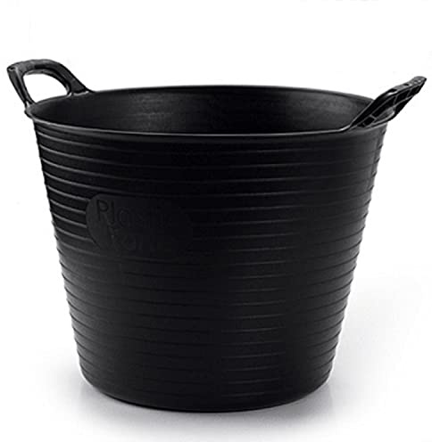 CABLEPELADO - Capazo - espuerta - agricola - construccion - jardin - vendimia - cubo - balde - cubeta - barreño - limpieza - huerto - 42 Litros - Negro