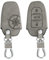 kwmobile Autoschlüssel Hülle kompatibel mit Peugeot Citroen 3-Tasten Smartkey Autoschlüssel (nur Keyless Go) - Kunstleder Schutzhülle Schlüsselhülle Cover Kompass Vintage Grau