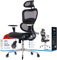 Oline ErgoPro ergonomischer Bürostuhl – Schreibtischstuhl mit verstellbarer 3D-Armlehne, 3D-Lendenwirbelstütze und erstklassigen Lenkrollen – Mesh-Computerstuhl, Gaming-Stuhl, Chefdrehstuhl (Schwarz)