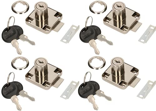 KOTARBAU® 4er Set Möbelschloss zum Aufschrauben für Möbeltüren und Schubladen 40x40mm