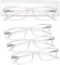 LUFF Lectores ultraligeros portátiles 4 pares de gafas de lectura anti-rayos azules(2.5X)