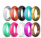 GALANI 10 Stück Damen Silikon-Ringe Set Gummibänder Herren Eheringe Verlobungsring Jubiläumsring mit Diamant Mode Schmuck Ringe für Sport und Outdoor 5.7mm Größe 52(16.6)