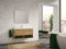 Atrios Modelo Bastet Conjunto Baño Estilo Madera con 1 Cajón, 2 Huecos y Lavabo Porcelánico, Mueble MONTADO, Suspendido en Pared, Laminado Roble, 100 cm