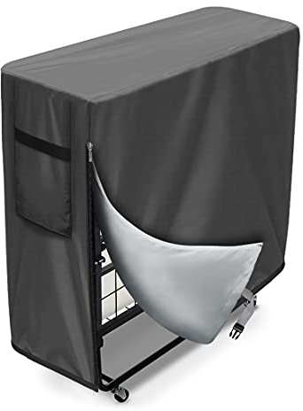 Faltbett-Abdeckung, Passend für (80×35×110 cm) Klappbett, wasserdichter und staubdichter Schutz, Faltbarer Bettbezug, grau