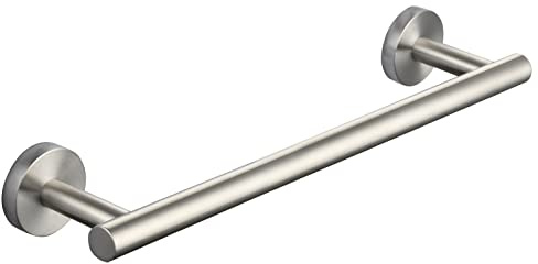 Tecmolog Nickel Brossé Porte Serviette Murale INOX Barre Serviette Salle de Bains 40 CM, SBH242NA-4