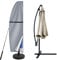 wiipara Parasol Cover with Rod, Parasol Protective Cover fit for Waterproof UV-Block Windproof Large Umbrella Cover with Zip and Storage Bag for Garden Outdoor (Grey, 205x25x57/48(bottom) cm)