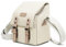 Cwatcun Sacoche compacte en toile avec bordure en cuir compatible avec appareil photo Nikon, Canon, Sony sans miroir et objectifs, étanche, S, sac pour appareil photo
