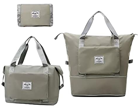 Bolsa de Viaje para Fitness, Lavadora Impermeable y de Gran Capacidad, labadora de Almacenamiento portátil y Ampliable Diseñada para Yoga, natación, Viajes, Viajes Cortos.(Grey)