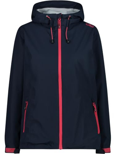 CMP - Damenjacke mit fester Kapuze, Schwarz Blau, XXXXL