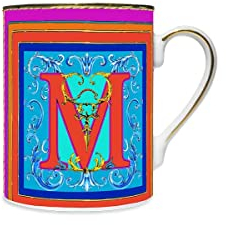 Baci Milano Mug porcellana - Ortigia (lettera M)