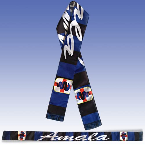 NARAMAKI® Fascetta Interisti Nera Blu 86x6cm - Fascia Ideale per Tifo in Tessuto Estivo - Gadget Calcio