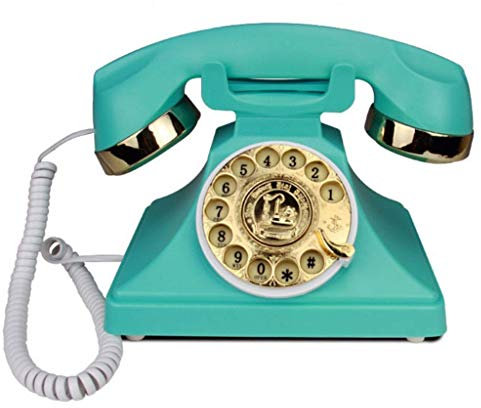 ROLTIN Cadran Rotatif Antique européen, Mode créative, hôtel, Bureau, Maison, Carte sans Fil, Vieux téléphone rétro, Ligne Fixe V (Vert)