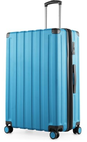 Hauptstadtkoffer Q-Damm - Großer Hartschalenkoffer, TSA, 4 Rollen, Check-In Gepäck mit 6 cm Volumenerweiterung, 78cm, 133 Liter, Cyanblau