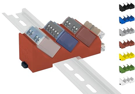 Hutschienenhalter/Adapter Triple für Shelly-MINI DIN Rail bracket (35mm) (Rot)