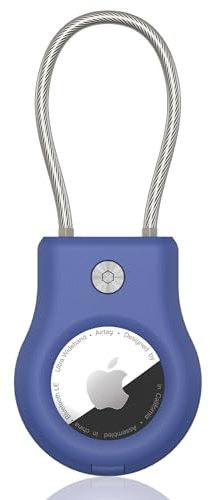 SCALLOP Air Tag Holder with Wire Cable,Durable-Resistant-Secure Air Tag Keyring,360°Protective Air Tag Case Accessory for Keys, Key Ring,Luggage for Apple Air tag