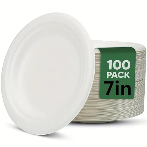Piatti usa e getta per cibi caldi, resistenti, riutilizzabili, robusti e da asporto, in bagassa, canna da zucchero, biodegradabili e compostabili, resistenti, per matrimoni, piatti di carta natalizi
