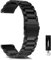 HaruYo Cinturino 20 mm Acciaio Inossidabile Nero per Garmin Forerunner 165/165 Music/Vivoactive 5/vívomove Trend, Design Classico con Chiusura Pieghevole