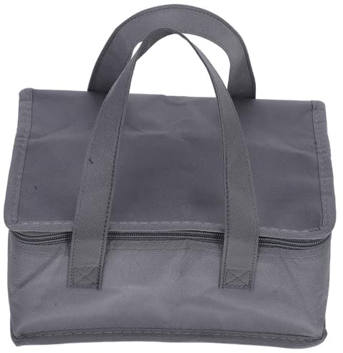 ULTECHNOVO Borsa termica per il pranzo Sacchetto isolante per cibo Sacchetto porta pranzo per lavoro sacchetto termico borsa termica bento borsa per il pranzo in a coste stoffa Grey