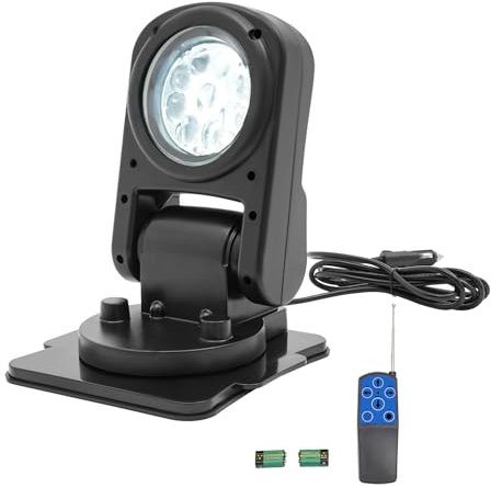 XUEMANSHOP Suchscheinwerfer, 45W 9 LED Scheinwerfer mit Magnetfuß und Fernbedienung, 8000LM, 6500K, für Yachten, Marine, Fischerboote, Schiffe, Fischerei