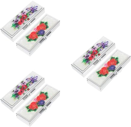 FRCOLOR 3 Sätze Pillendose Aus Edelstahl Spender Geldbörse Taschenapotheke Dosis Cool Einzel Kosmetikkoffer Medizin Bin Nagellack Fall Speicherorganisator Uhr Rostfreier Stahl 2 Stück * 3