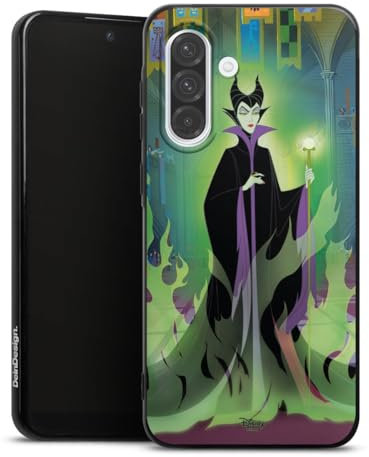 Silikon Hülle kompatibel mit Samsung Galaxy A36 5G Case schwarz Handyhülle Maleficent Dornröschen Disney