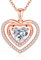 Jrêveinfini Cuore Collana Donna Oro Rosa Argento Amicizia Mamma e Figlia Personalizzata, Cuore Collane Ciondolo Regalo Gioielli Amica Compleanno Portafortuna Moglie