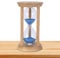 Timer de Sable avec Bois de Sable Bleu et Structure en Verre de 5 Minutes avec Une minuterie de sablier à l'échelle de Temps pour la Planification, l'entraînement, l'ornement, Le Jeu de Jeu