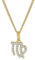 GLIZZ Sternzeichen Jungfrau Gold 333/8K an vergoldeter Silberkette GL8330-06-45 45 cm