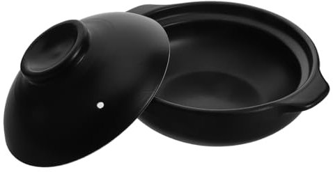 MAGICLULU Open Flame Gas Casserole Pottery Clay Cookware Japanese Stew Pot Lid Ceramic Soup Pot for Home and Commercial Use