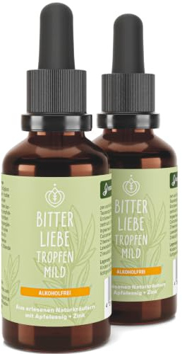 BitterLiebe - Bitter drops without alcohol - according to Hildegard von Bingen - the original from Die Höhle der Löwen - high-dose bitter substances drops alcohol-free