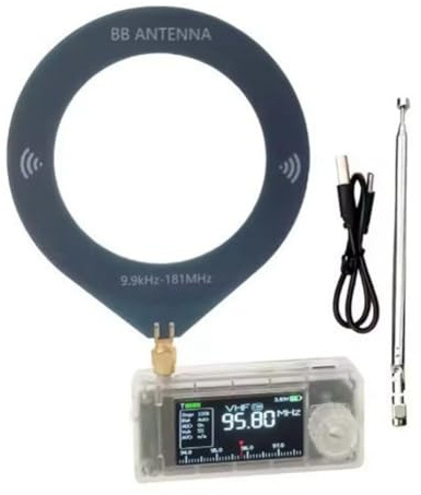 Ounfhtrttk LSB USB AM FM Mini SI4732 Radio Full Band Portable HF SW MW VHF Radio Transparent Case
