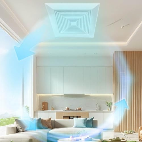 Inline Duct Ventilation Fan for Bathroom Kitchen Ceiling Mount Application with Consistent Air Extraction and Moisture Tolerant Materials (9-inch)