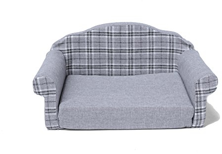 SUNNYDOGS Hundesofa/Katzensofa, ausklappbar mit Stoffbezug farbig, Hundebett, Hundekissen, Liegeplatz, Schlafplatz