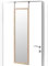 LOLAhome Espejo de Puerta de Madera Color Roble Natural para Cuerpo Entero de 125x35 cm