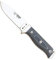 Cudeman Cuchillo 120-MC MT-5 + Kit Completo Supervivencia hoja de acero inoxidable Böhler N-695 de 11 cm empuñadura de micarta negra de 11,5 cm funda de cuero para caza, supervivencia y bushcraft