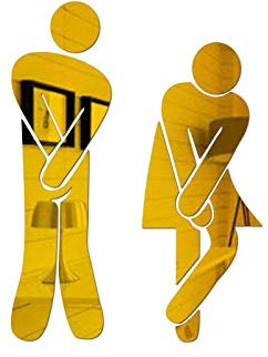 Doyime Rimovibile Uomo Donna Bagno Servizi igienici WC Adesivo Famiglia Decor fai da te