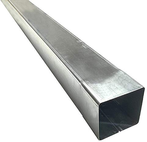 Dachrinnen-Shop.de Titanzink Quadratrohr 100x100mm quadratisch Länge 2,0 Meter