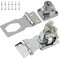 Hasp and Staple Shed Lock - 2Pcs Heavy Duty Door Locks - Safety Padlocks with 2 Keys Set for Loft Hatch Lock, Gate Lock, Caravan Door Lock, Cabinet Lock, Cupboard Lock (2.5Inch)