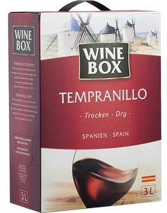 Wine Box Tempranillo Spanischer Rotwein trocken, 4er Pack (4 x 3 l)