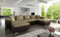 ChillMe U-SHAPE SOFA BED 'OXFORD U' - with storage and FREE assembly (2/66 (Brown))