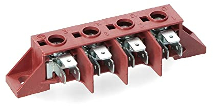 UNIVERSAL 4 POLE SCREW MOUNTED OVEN TERMINAL CONNECTOR BLOCK 40A/450V (4 PACK)